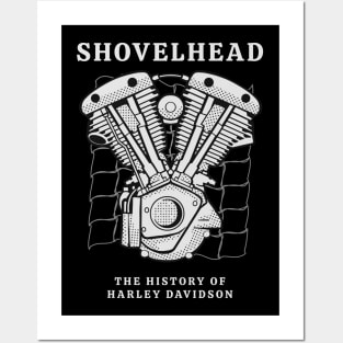 shovelhead american engine Posters and Art